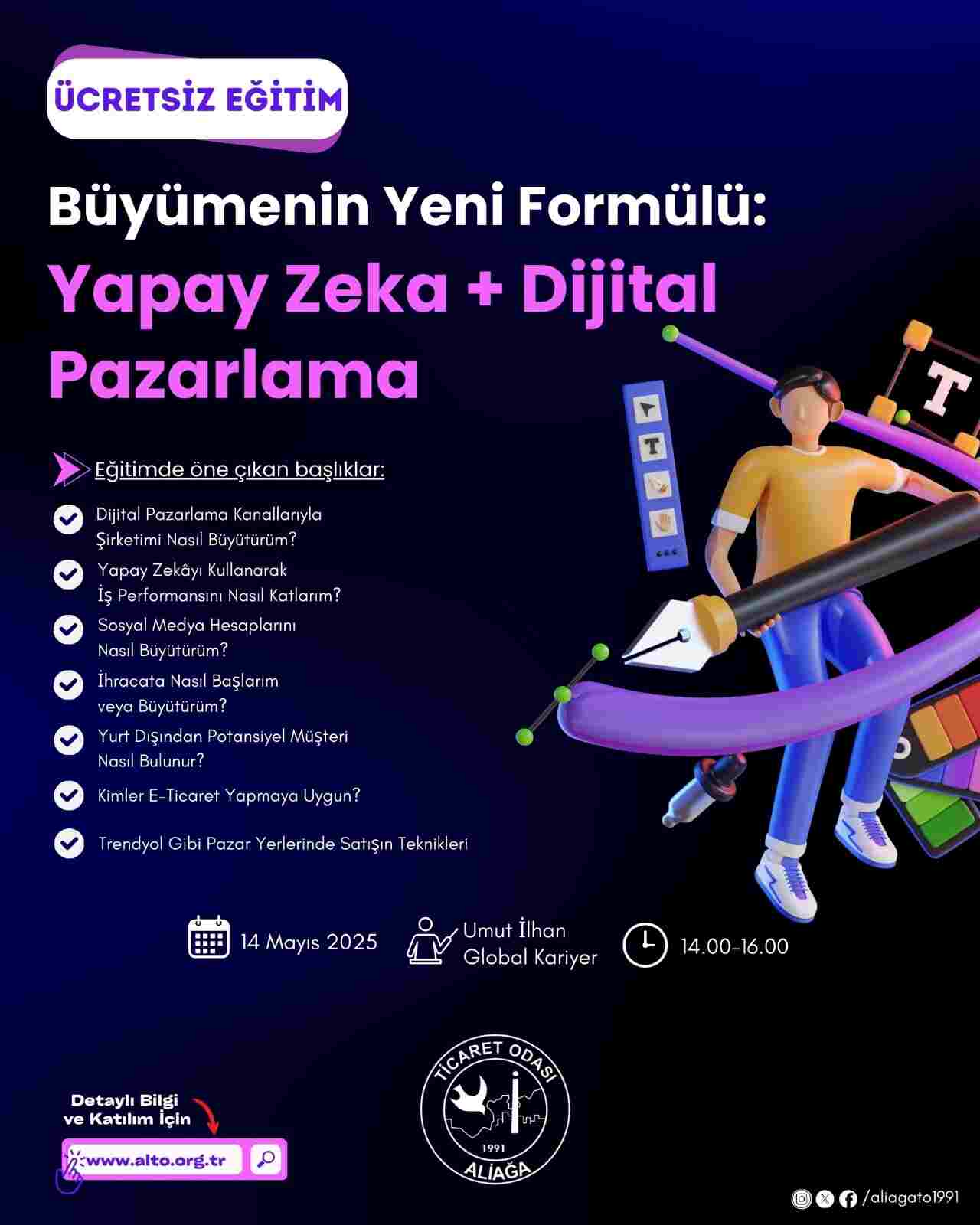 Şirketinizin Dijital Büyümesi İçin Stratejik Seminer: “Yapay Zekâ + Dijital Pazarlama Semineri ALTO’da!…”