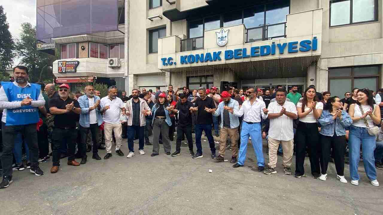 KONAK BELEDİYESİNDE EN DÜŞÜK İŞÇİ MAAŞI NET 58 BİN LİRA OLDU, GREV SONA ERDİ…