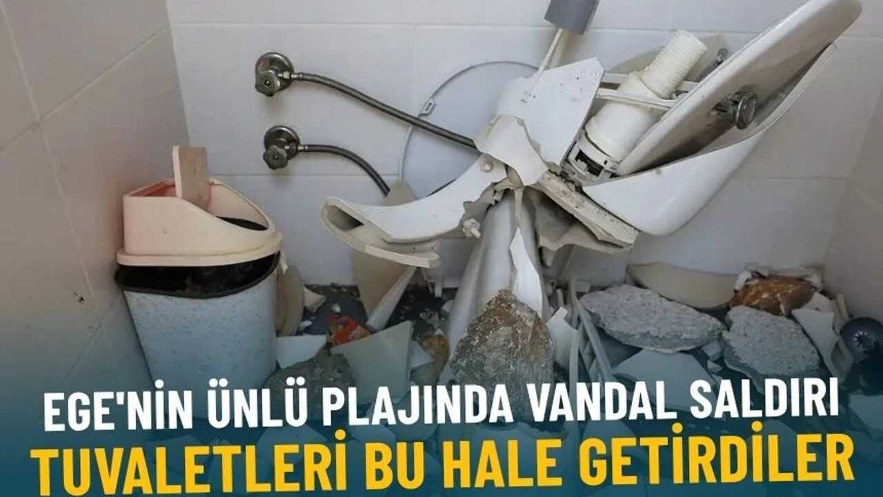 ALÇAKLAR!, PLAJIN TUVALETLERİNE BUNU YAPTILAR!…