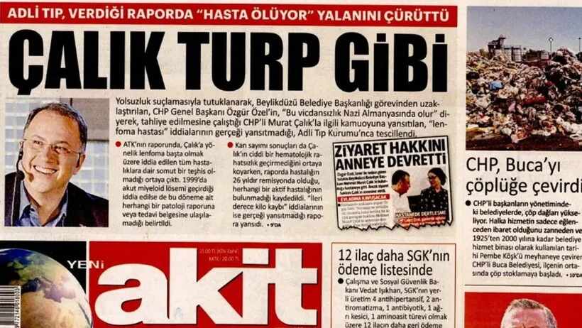 YENİ AKİT’TEN YÜZ KARASI MANŞET!…