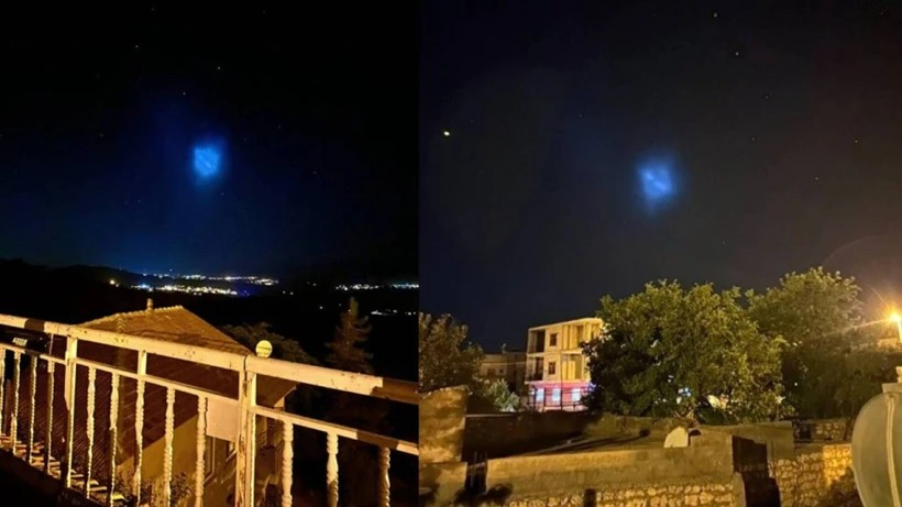 GAZİANTEP’TE GÖRÜLEN, SPİRAL ŞEKLİNDEKİ MAVİ CİSİM, SPACE X’İN FALCON 9 ROKETİYMİŞ!…