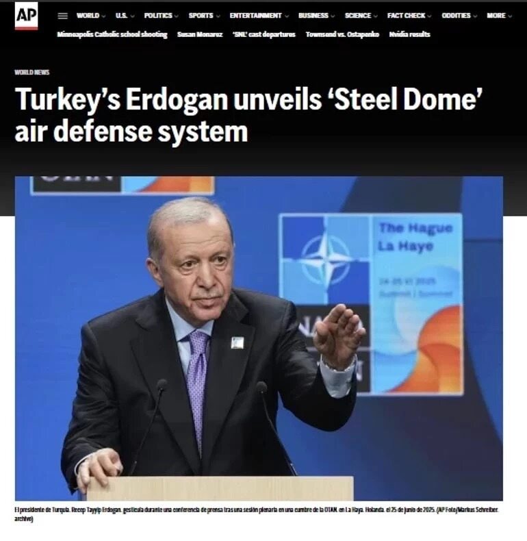 KÜRESEL GÖZLER TÜRKİYE’YE ÇEVRİLDİ, DÜNYA BASINI: “ÇELİK KUBBEYİ” MANŞETLERDEN VERDİ…