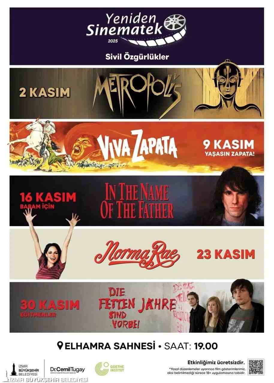 İZMİR’DA: “SİVİL ÖZGÜRLÜKLER” TEMASIYLA, SİNEMA GÜNLERİ BAŞLIYOR…