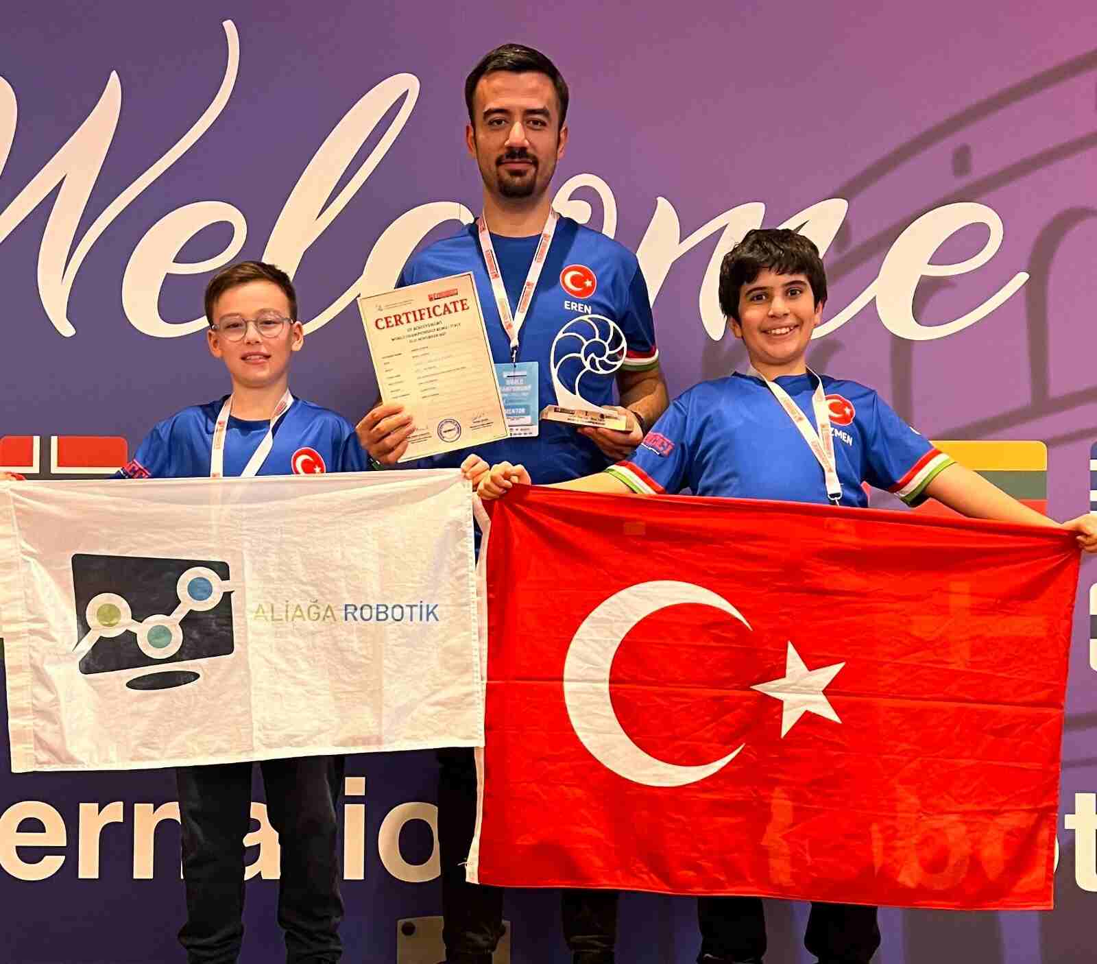 Fibonacci Robot Olimpiyatlarında Aliağa’dan 3 Dünya Birincisi…