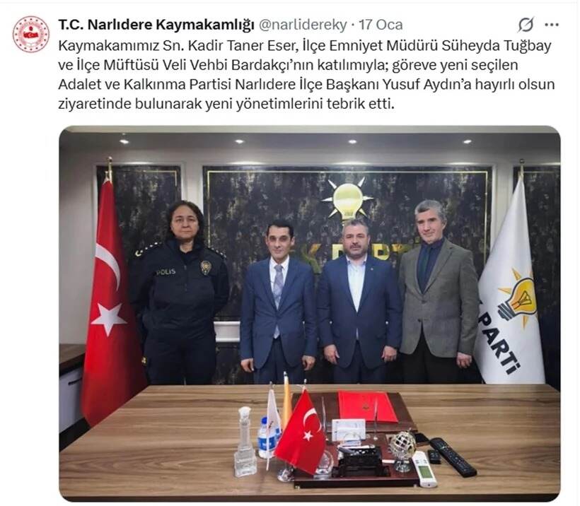 EMNİYET MÜDÜRÜ VE MÜFTÜ’YÜ YANINA ALDI, HAYIRLI OLSUN ZİYARETİ YAPTI!…