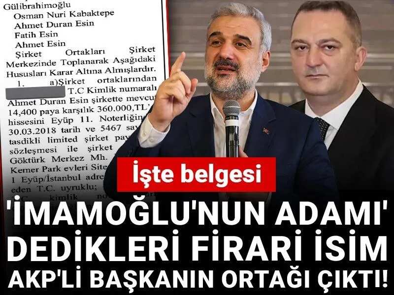 ÖZEL: “İMAMOĞLU’NUN ADAMI DENİLEN FİRARİ İSİM AKP’Lİ KABAKTEPE’NİN ORTAĞIYMIŞ…”