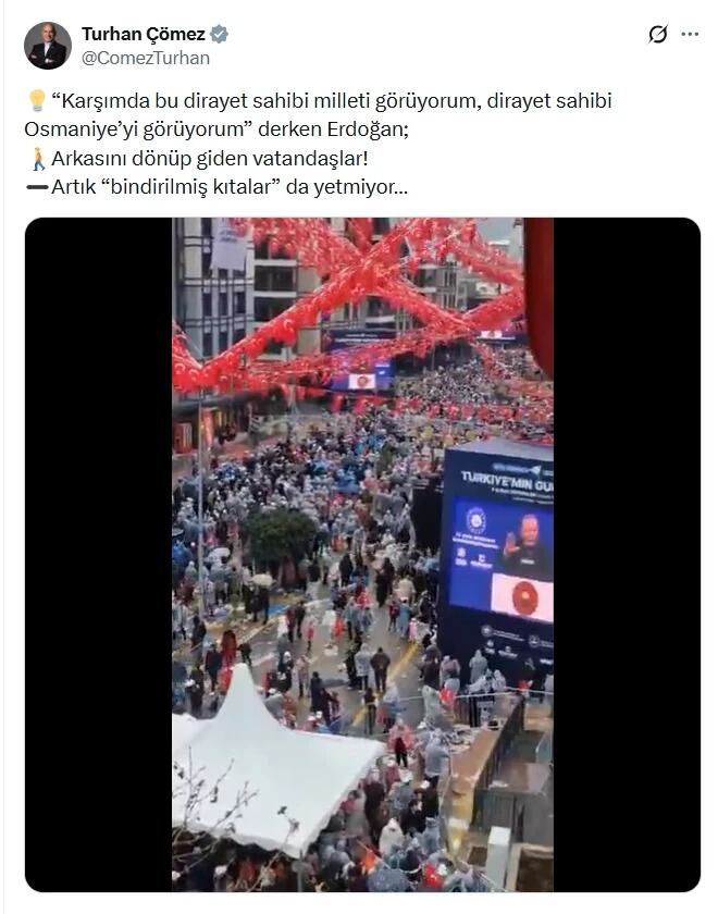 “ARTIK BİNDİRİLMİŞ KITALAR DA YETMİYOR” VATANDAŞ MİTİNG ALANINI TERK EDİYOR!…